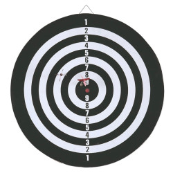 Joc darts duble face, 6 sageti incluse, 1,5kg, 36 x 1 cm, multicolor