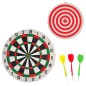 Joc darts duble face, 3 sageti incluse, 30 x 1 cm, multicolor