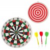 Joc darts duble face, 3 sageti incluse, 30 x 1 cm, multicolor