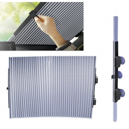 Parasolar parbriz, pliabil, protectie UV, ventuze prindere, 400g, 150 x 70 cm, argintiu