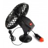 Ventilator auto, lungime cablu: 1,6m, ventuze prindere, 14 cm, negru