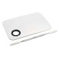 Paleta cosmetica pentru mixare, 11,5 x 7,5 cm, alb