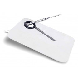 Paleta cosmetica pentru mixare, 11,5 x 7,5 cm, alb