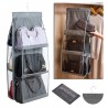 Organizator genti, capacitate: 8 genti, pliabil, plastic, 115 x 34 x 31, gri