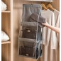 Organizator genti, capacitate: 8 genti, pliabil, plastic, 115 x 34 x 31, gri