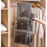 Organizator genti, capacitate: 8 genti, pliabil, plastic, 115 x 34 x 31, gri