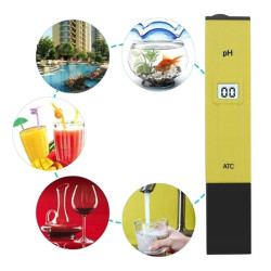 Tester PH electronic, afisaj LCD, masurare: 0,0 - 14,0 pH, 15,5 x 3,1 x 1,8 cm, galben/negru
