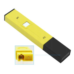 Tester PH electronic, afisaj LCD, masurare: 0,0 - 14,0 pH, 15,5 x 3,1 x 1,8 cm, galben/negru