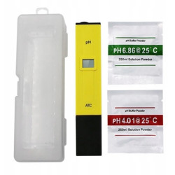 Tester PH electronic, afisaj LCD, masurare: 0,0 - 14,0 pH, 15,5 x 3,1 x 1,8 cm, galben/negru