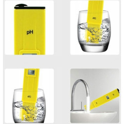 Tester PH electronic, afisaj LCD, masurare: 0,0 - 14,0 pH, 15,5 x 3,1 x 1,8 cm, galben/negru