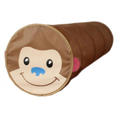 Tunel joaca pentru copii, pliabil, poliester, 300g, 150 x 45 cm, maro