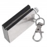 Aprinzator foc, temperatura scanteie 3000C, tip breloc, otel, 15g, 4,8 x 2,9 x 1,0 cm, argintiu