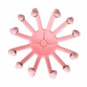 Dispozitiv masaj capilar, 12 capete masaj, 16 x 11 cm, roz