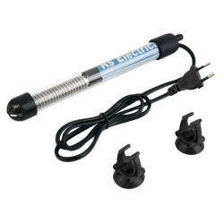 Incalzitor acvariu cu termostat, dimensiune maxima acvariu: 50 L, control temperatura, ventuze prindere, 100W, 230V, negru