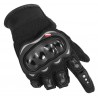 Manusi moto Scooter, marime L, material poliester si protectii cauciuc, inchidere velcro, negru