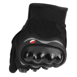 Manusi moto Scooter, marime L, material poliester si protectii cauciuc, inchidere velcro, negru