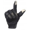 Manusi moto Scooter, marime L, material poliester si protectii cauciuc, inchidere velcro, negru