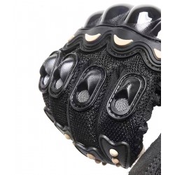 Manusi moto Scooter, marime L, material poliester si protectii cauciuc, inchidere velcro, negru