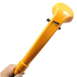 Dus portabil cu pompa, capacitate sac: 5L, filtru pompa, reglare flux apa, 60W, 12V, plastic, galben/gri