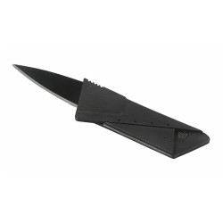 Cutit multifunctional card credit, pliabil, 55 HRC, 85,6 x 54 x 2,2mm, 13g, negru