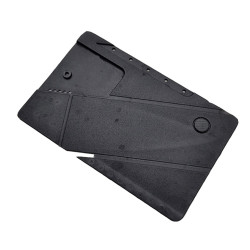 Cutit multifunctional card credit, pliabil, 55 HRC, 85,6 x 54 x 2,2mm, 13g, negru
