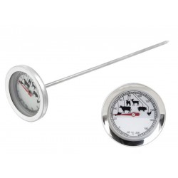Termometru alimentar cu sonda, indicator temperatura incorporat, 21 x 5,4 cm, argintiu