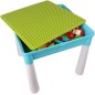 Masuta blocuri constructie multifunctionala, 128 piese, 51x51x50 cm, RESIGILAT