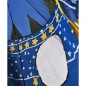 Cort tip castel pentru copii, imprimeu stele si luna, 135x105 cm, albastru