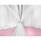 Cort castel printese, mini ghirlanda roz eleganta, 135x140 cm, 6 perdele tul, pliabil, husa depozitare