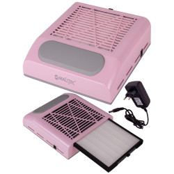 Colector praf unghii fara sac NC-1 Maltec, silentios, forma ergonomica, 4500 rpm, 80W, 24,0 x 23,0 x 7,5 cm, roz