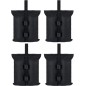 Set 4 greutati pentru sustinerea cortului de gradina, inchidere velcro, capacitate de pana la 25 kg, 43,5 x 44 cm, negru