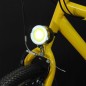 Far LED pentru bicicleta, impermeabil, 2 moduri iluminare, 10 x 8 x 7 cm, negru argintiu