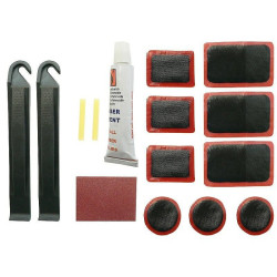 Kit vulcanizare roti bicicleta, 15 accesorii pentru reparatie