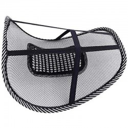 Suport lombar pentru scaun auto si de birou, zona de masaj, 39x39 cm, negru