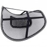 Suport lombar pentru scaun auto si de birou, zona de masaj, 39x39 cm, negru