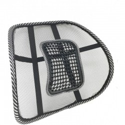 Suport lombar pentru scaun auto si de birou, zona de masaj, 39x39 cm, negru
