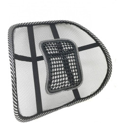 Suport lombar pentru scaun auto si de birou, zona de masaj, 39x39 cm, negru