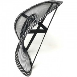 Suport lombar pentru scaun auto si de birou, zona de masaj, 39x39 cm, negru