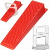 Kit pene si cleme 1 mm pentru nivelare gresie, set 200 bucati