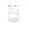 Kit pene si cleme 1 mm pentru nivelare gresie, set 200 bucati