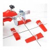 Kit pene si cleme 1 mm pentru nivelare gresie, set 200 bucati
