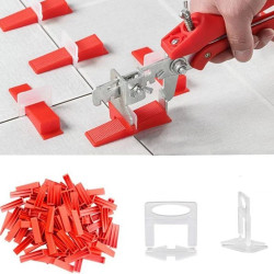 Kit nivelare placi ceramice, cleste, cleme 1 mm si pene incluse