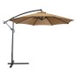 Umbrela de gradina diametru 300 cm, suport tip picior, reglabila, impermeabila, cadru otel, tan
