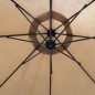Umbrela de gradina diametru 300 cm, suport tip picior, reglabila, impermeabila, cadru otel, tan
