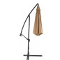 Umbrela de gradina diametru 300 cm, suport tip picior, reglabila, impermeabila, cadru otel, tan