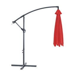 Umbrela gradina, diametru 300 cm, unghi reglabil, structura otel, impermeabila, rosu