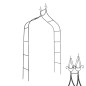 Pergola decorativa de gradina, constructie metalica, stil gothic, 240x128x37 cm