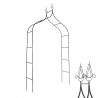 Pergola decorativa de gradina, constructie metalica, stil gothic, 240x150x37 cm