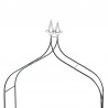 Pergola decorativa de gradina, constructie metalica, stil gothic, 240x150x37 cm