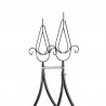 Pergola decorativa de gradina, constructie metalica, stil gothic, 240x150x37 cm